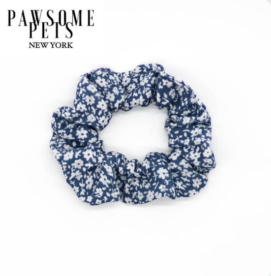 SCRUNCHIES - FLORAL BLUE