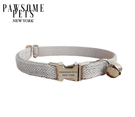 DOG & CAT COLLAR - SILVER GREY