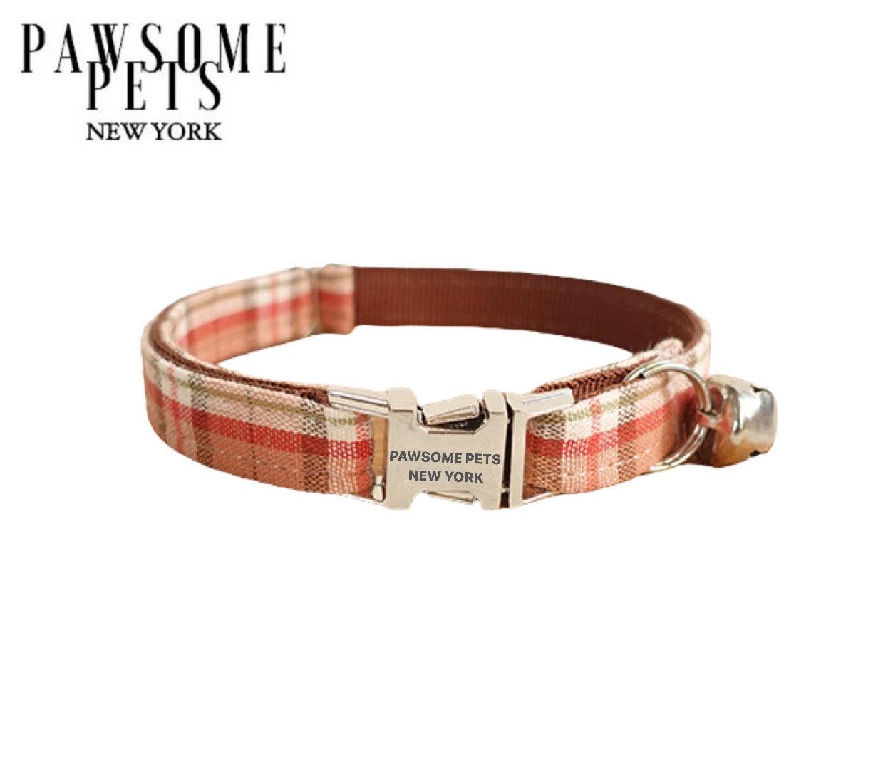 DOG & CAT COLLAR - ORANGE STRIPE-0