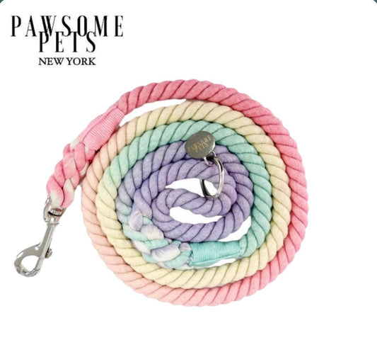 ROPE LEASH - LIGHT RAINBOW-0