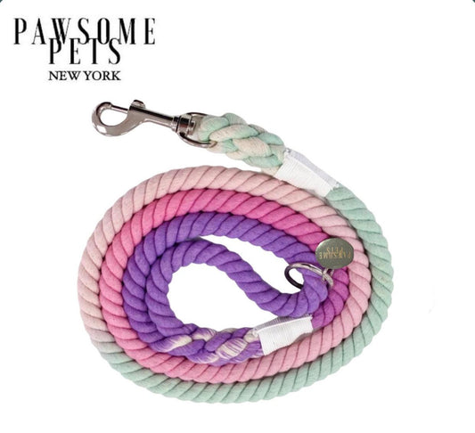 ROPE LEASH -  OMBRE ROSE VIOLET