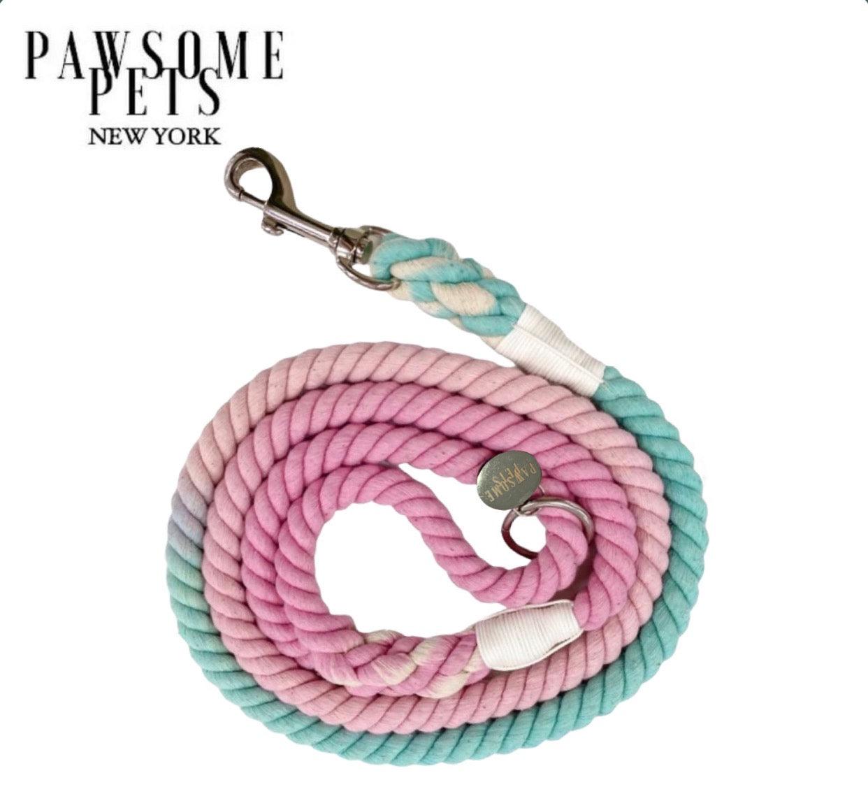 ROPE LEASH -  OMBRE MOON BLUE PINK