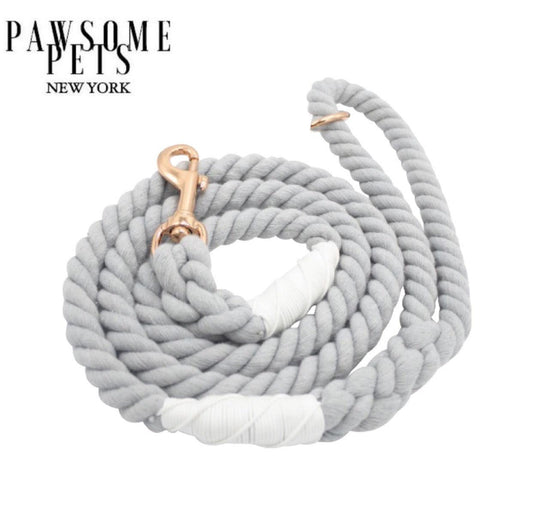 ROPE LEASH - LIGHT GREY