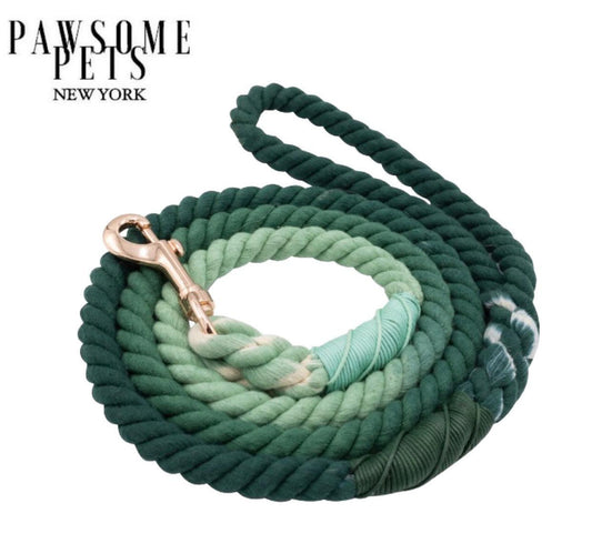 ROPE LEASH - OMBRE DARK GREEN-0