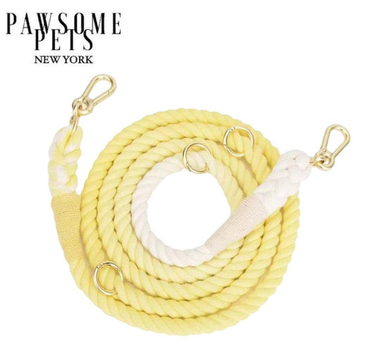 HANDS FREE DOG ROPE LEASH - LEMON SQUEEZE