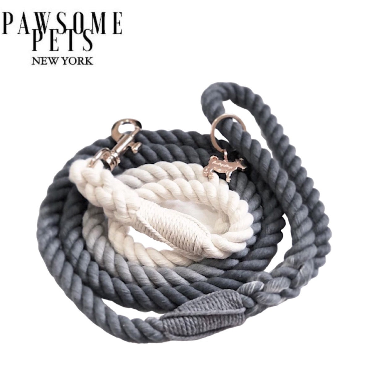 ROPE LEASH - OMBRE GREY-0