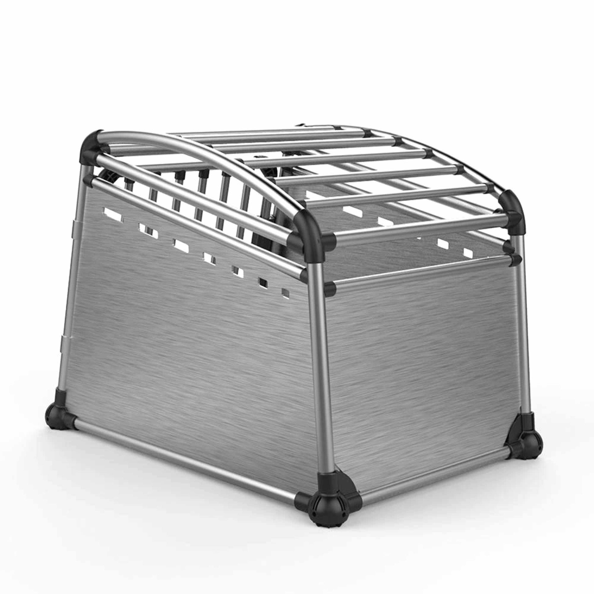 Aluminium Dog Travel Crate 63x68x88cm - Large Pet Car Transport Cage  Kennel Box-2