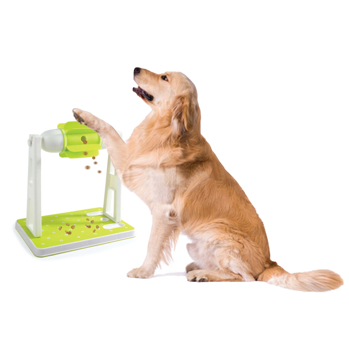 Dog Treat Turbine - Interactive Slow Feeder Adjustable Difficulty Pet Puppy Toy-0