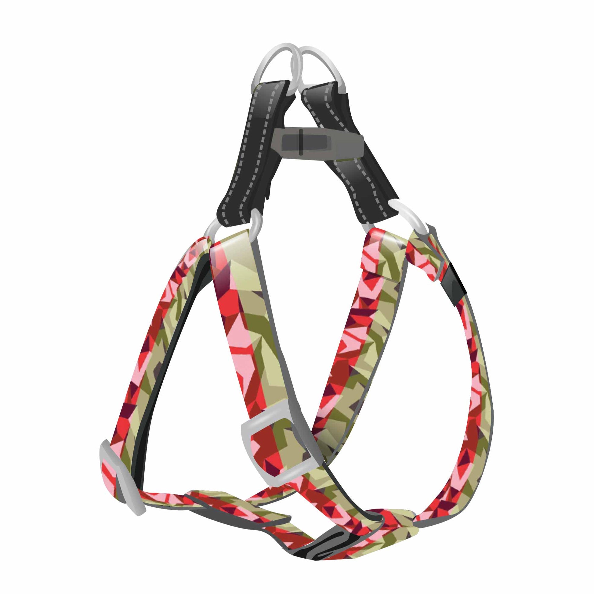 Step In Dog Harness Pet Puppy Reflective Eco Bionic Water Resistant Camo-0