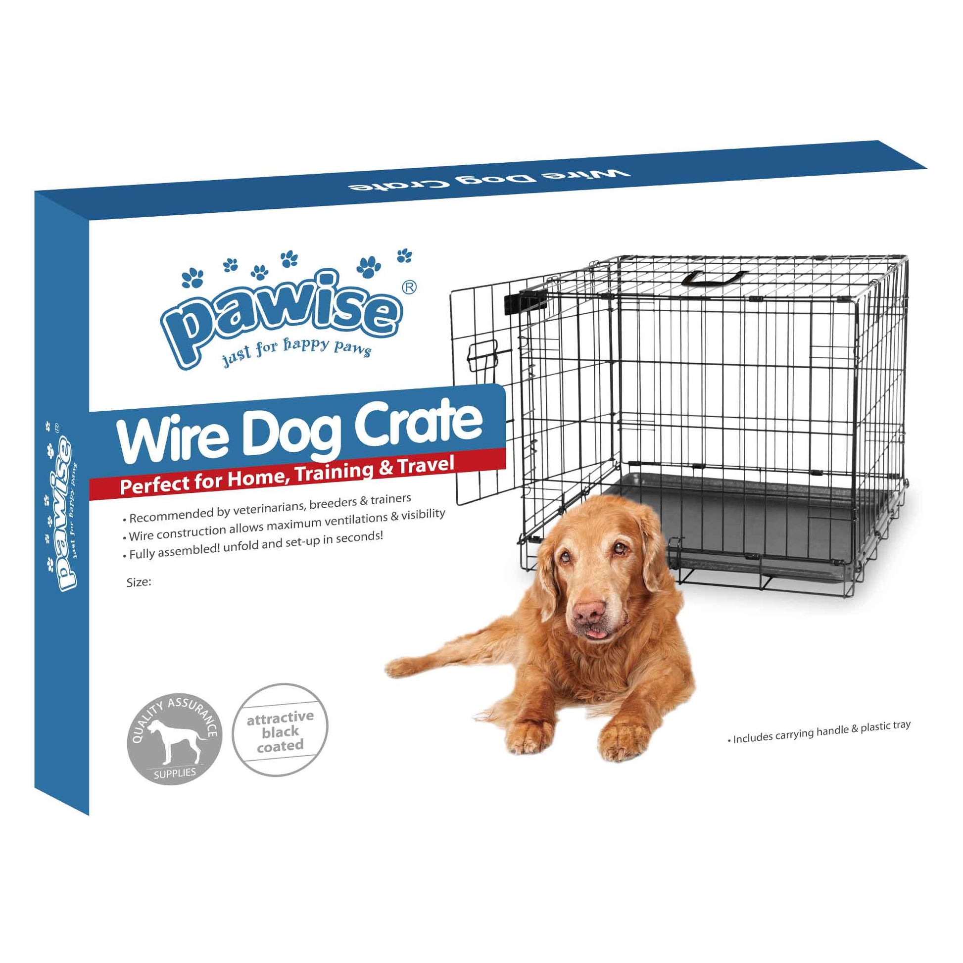 Dog Wire Crate - Portable Collapsible Travel Kennel - Pet Puppy Cage-0