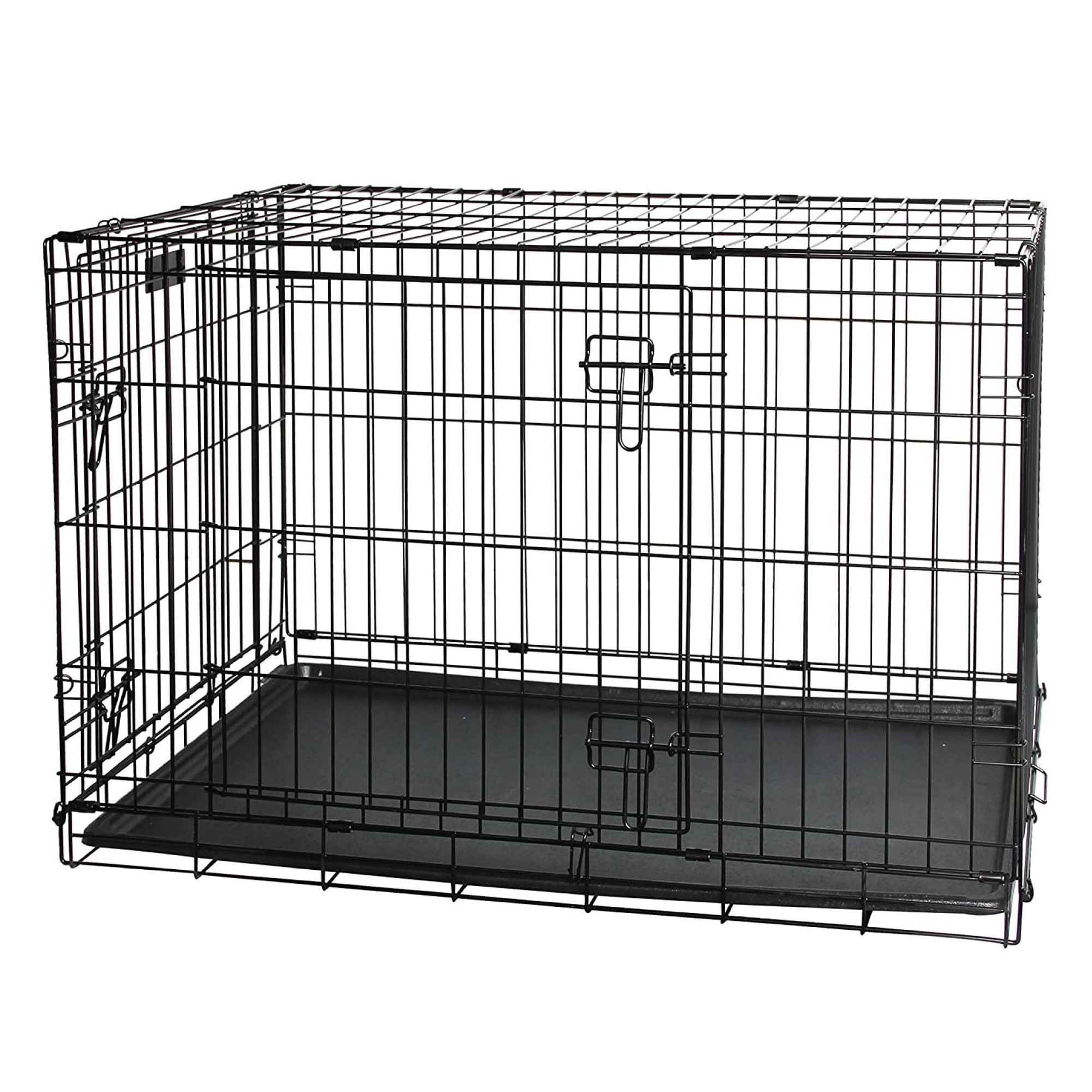 Dog Wire Crate - Portable Collapsible Travel Kennel - Pet Puppy Cage-1