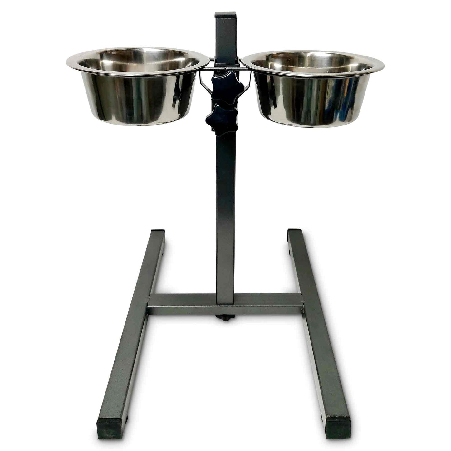 Double Raised Dog Bowl Stand 350ml Pet Cat Elevated Adjustable Food Water Feeder-1