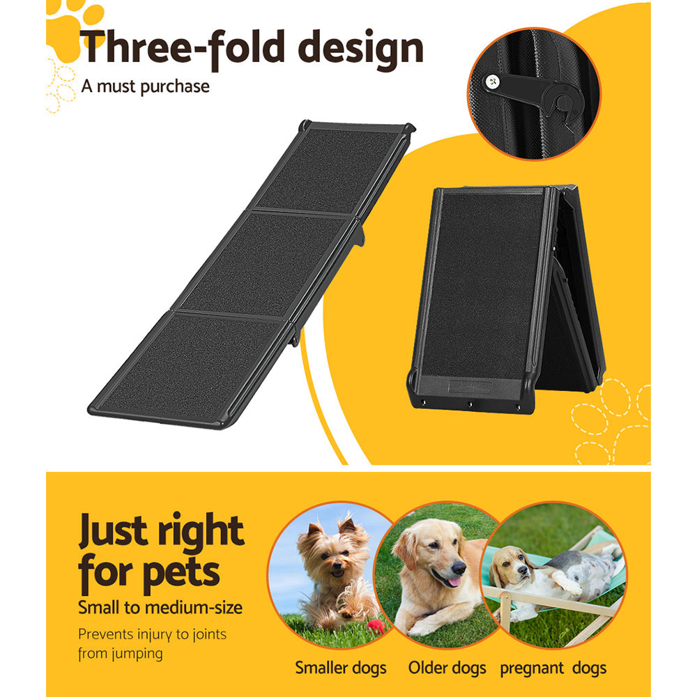 i.Pet Dog Pet Ramp Car Stairs Steps Travel Ladder Foldable Adjustable Portable-4