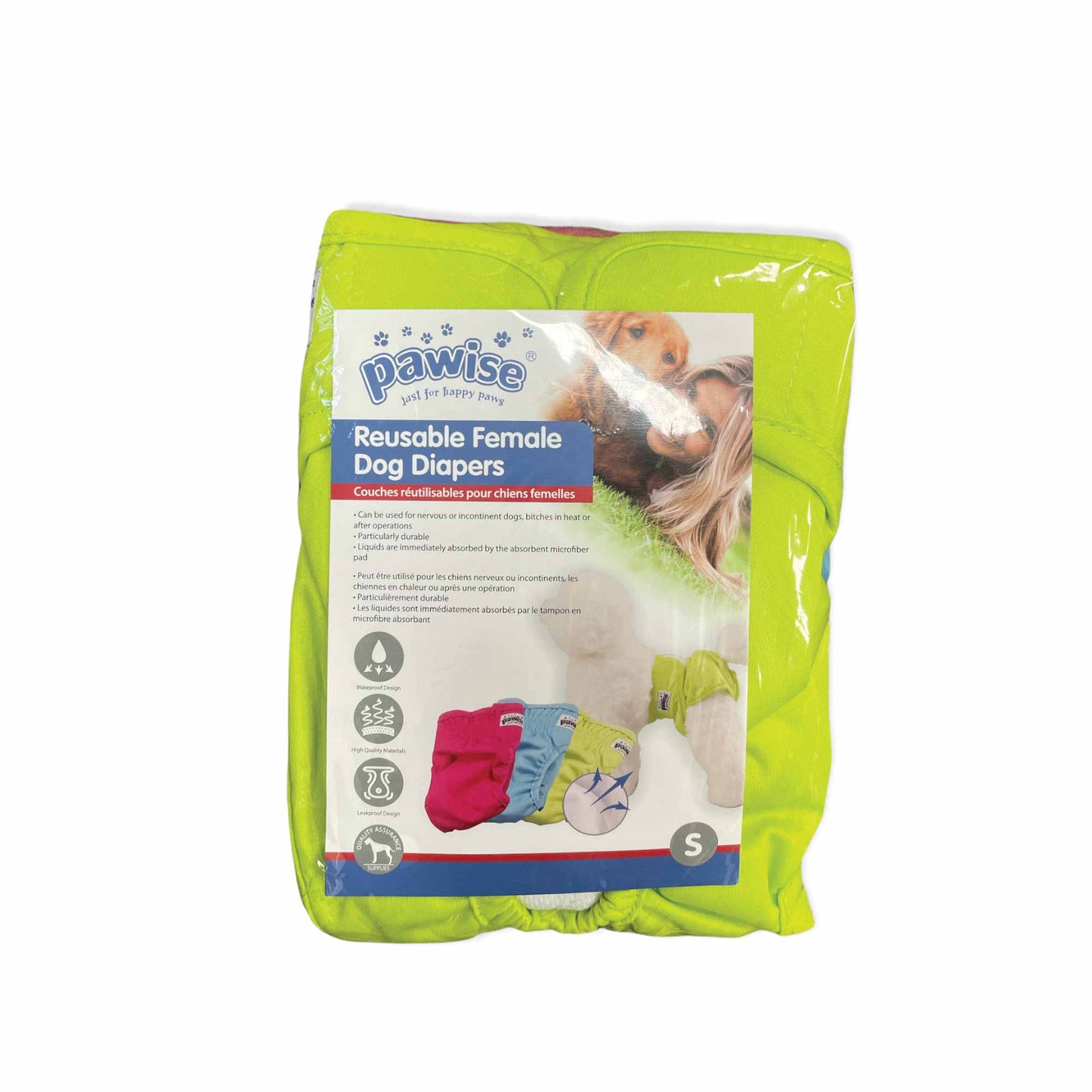 3 Pck Reusable Female Dog Diapers Puppy Nappy Eco Washable Period Incontinence Heat-11