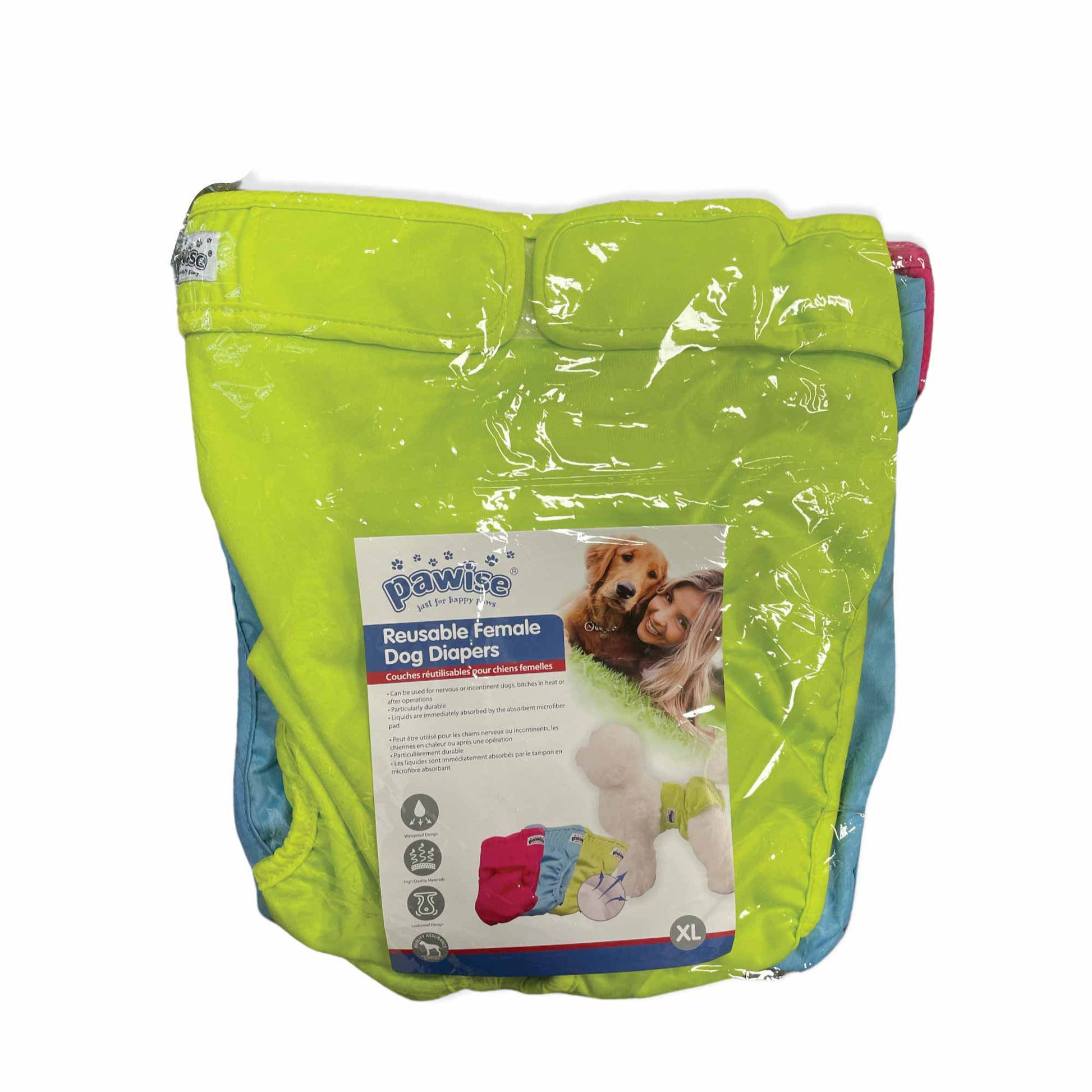 3 Pck Reusable Female Dog Diapers Puppy Nappy Eco Washable Period Incontinence Heat-14