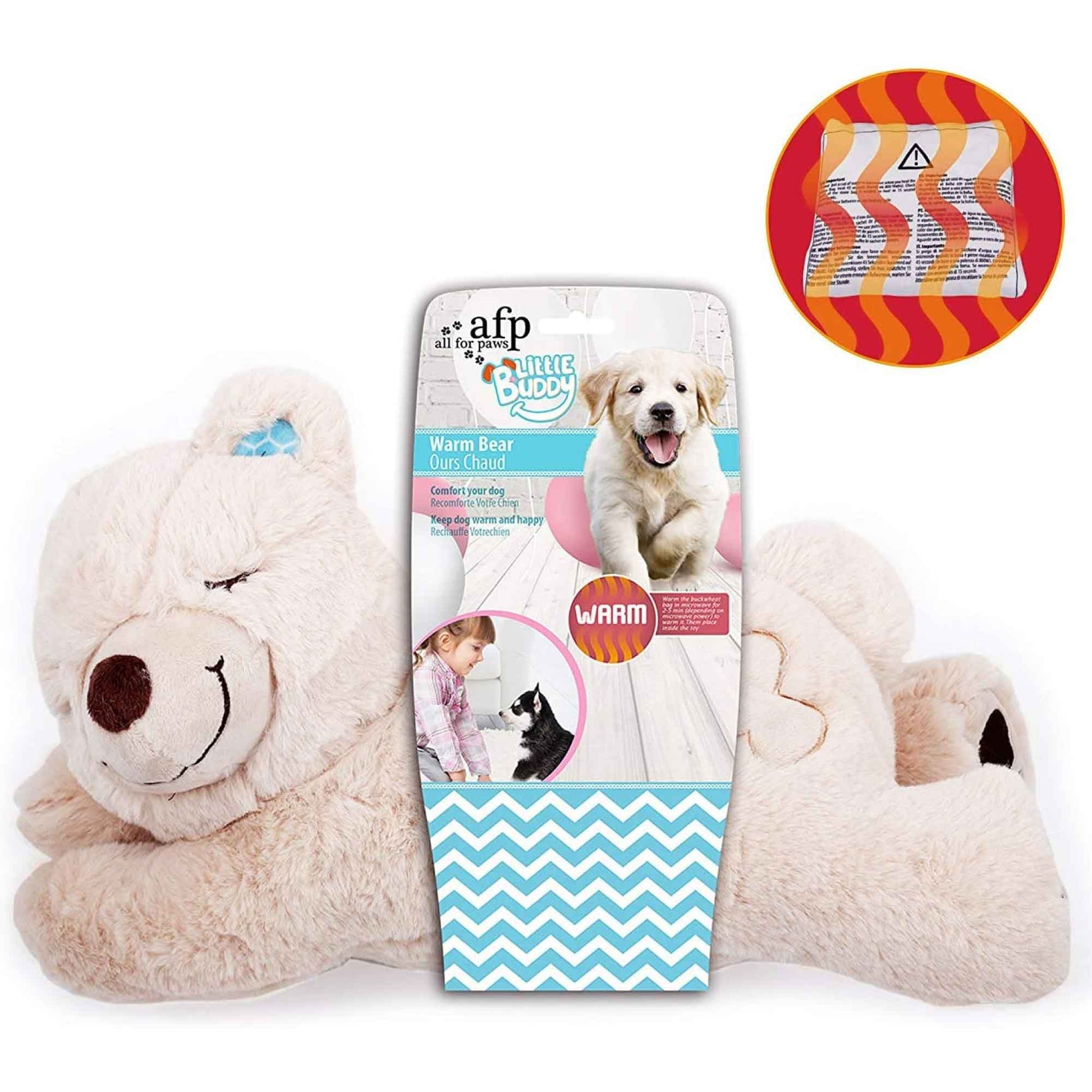 Puppy Warm Toy Bear Dog Heat Pack Comfort Plush Soft Toys Feeling Sleep Aid AFP-4