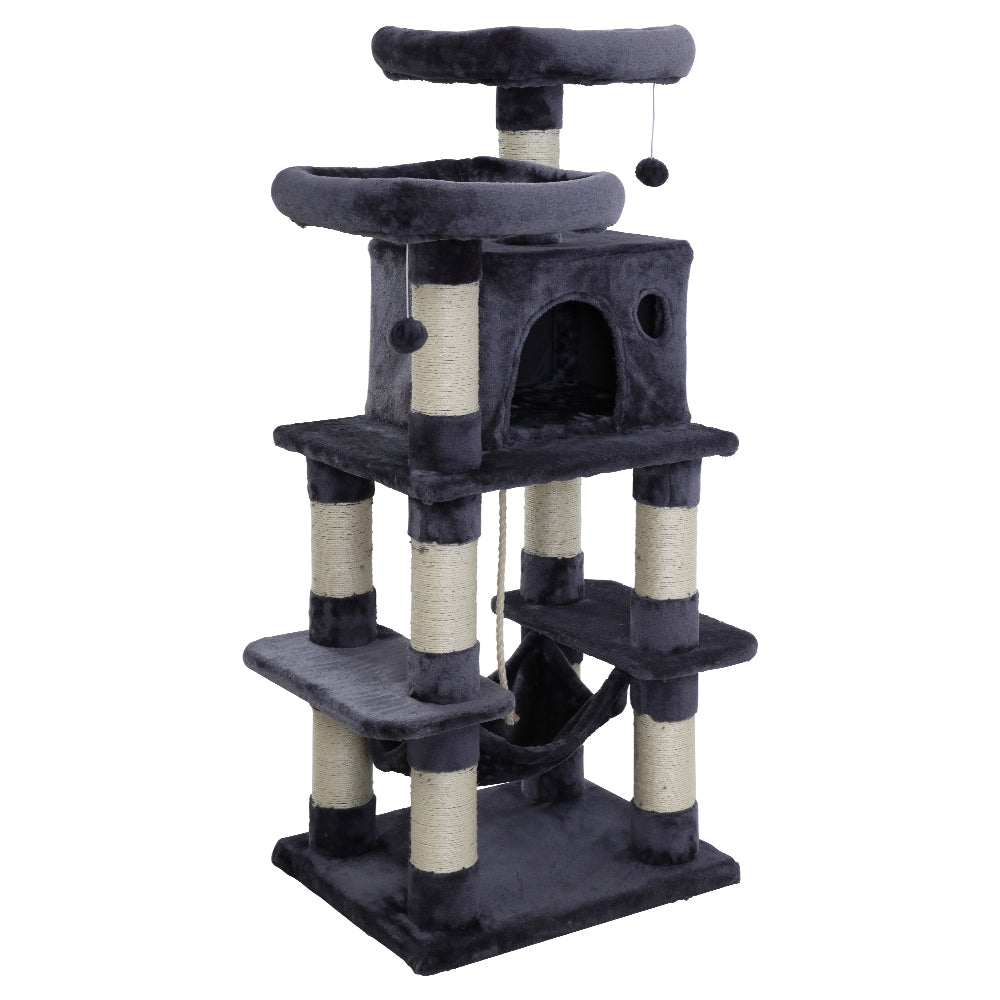 i.Pet Cat Tree Trees Scratching Post Scratcher Tower Condo House Furniture Wood-0