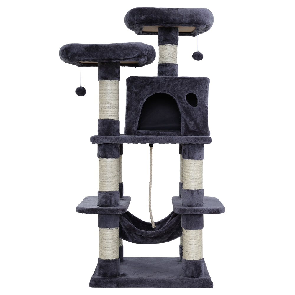 i.Pet Cat Tree Trees Scratching Post Scratcher Tower Condo House Furniture Wood-2