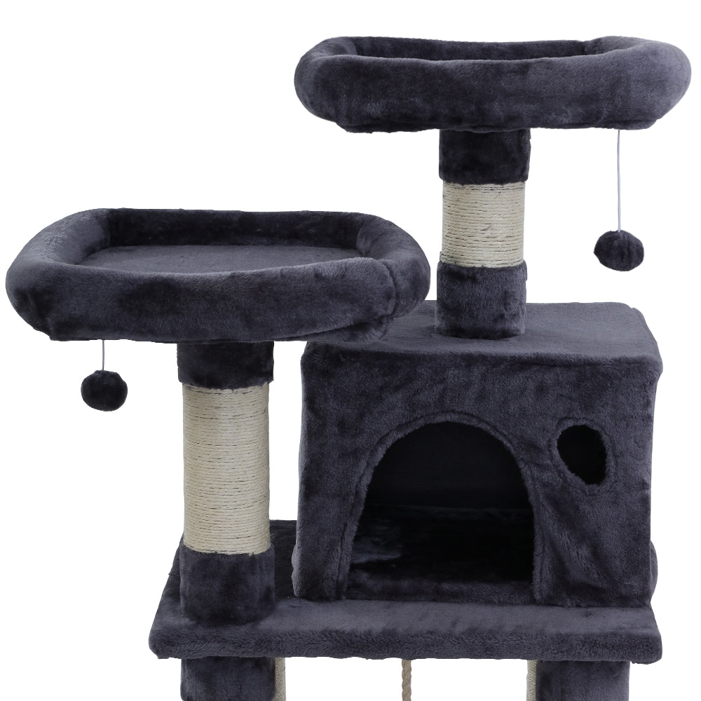i.Pet Cat Tree Trees Scratching Post Scratcher Tower Condo House Furniture Wood-5