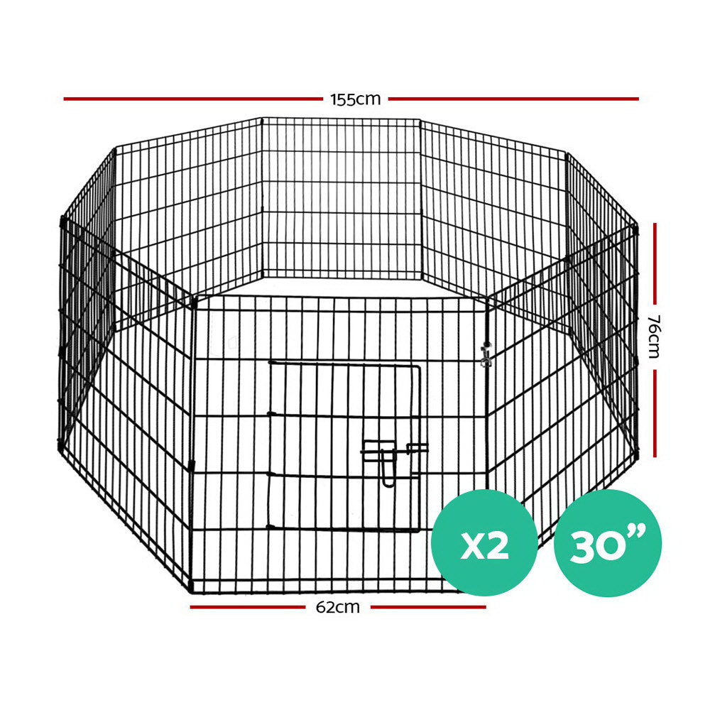 i.Pet Pet Dog Playpen 2X30" 8 Panel Puppy Exercise Cage Enclosure Fence-1