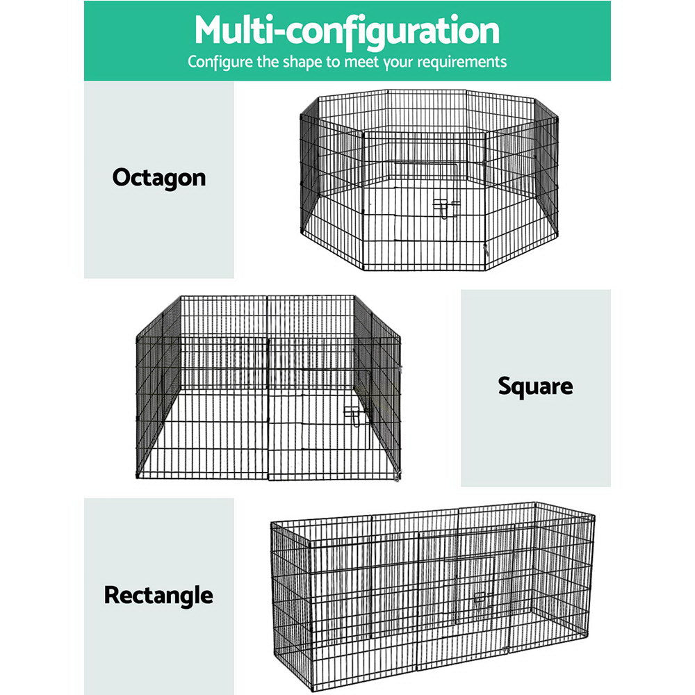 i.Pet Pet Dog Playpen 2X30" 8 Panel Puppy Exercise Cage Enclosure Fence-3