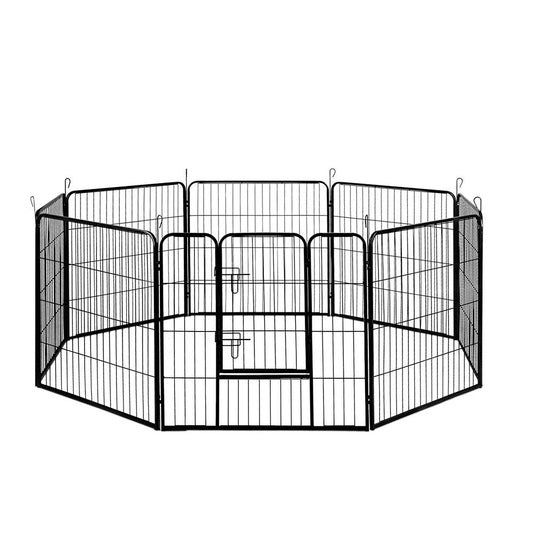 i.Pet Pet Playpen Dog Playpen 8 Panel Exercise Cage Enclosure Fence 80x80cm