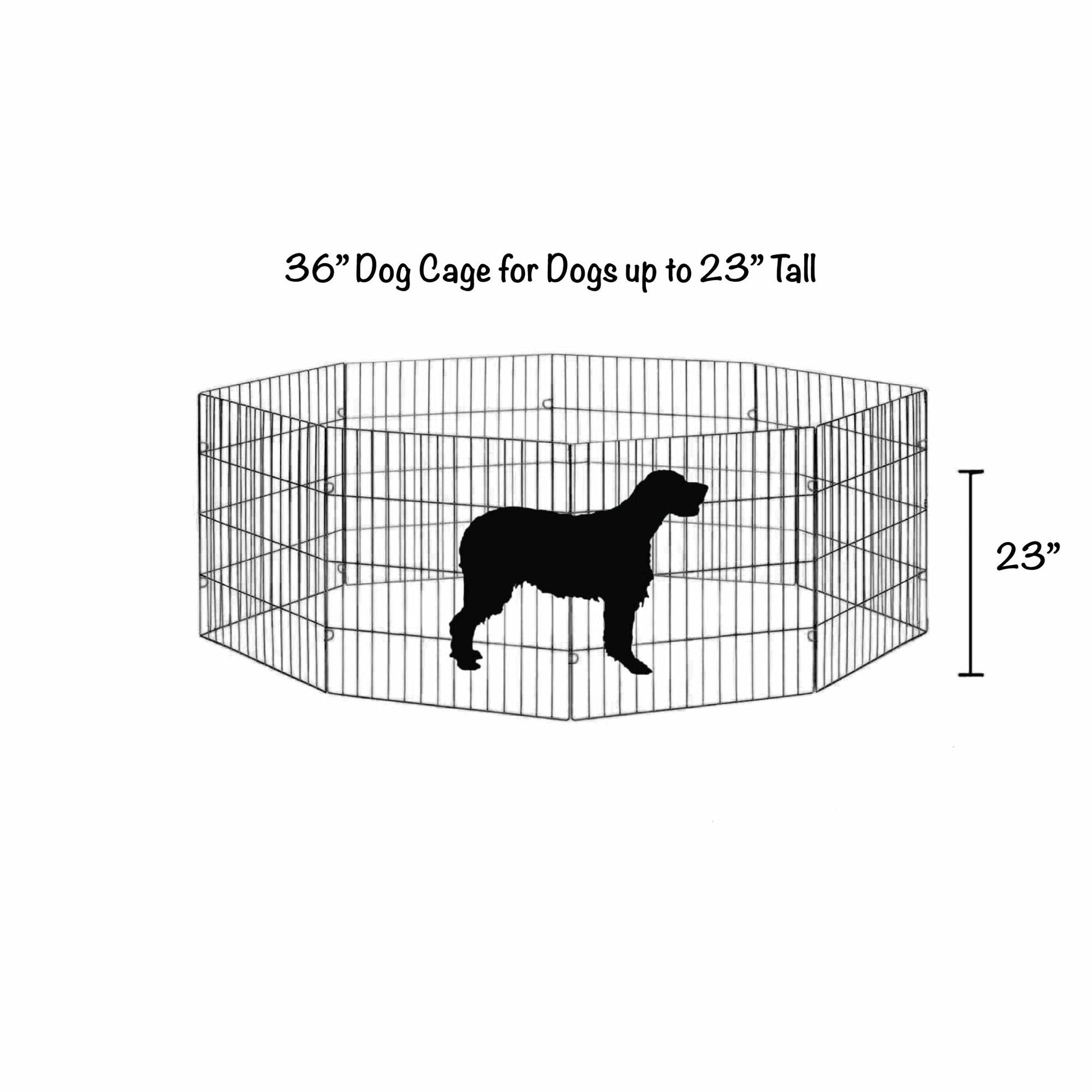 Pet Playpen - Dog Cat Foldable Metal Indoor Outdoor Fence - Puppy Kitten-2