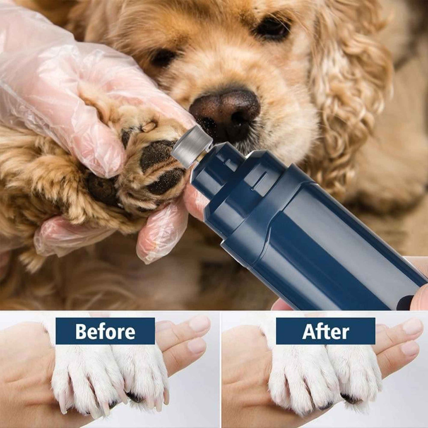 Pet Nail Grinder Dog Cat Electric Trimmer 2 Speed Rechargeable Claw Filer N10-10