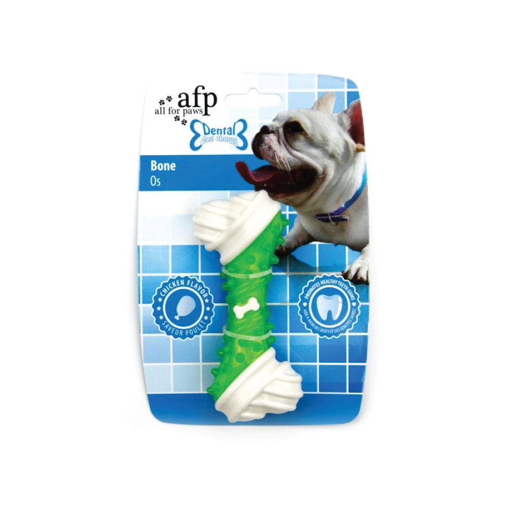 Dog Chew Bone - Green Chicken Flavour Taste - Puppy Dental Teething Gum Toy AFP-0