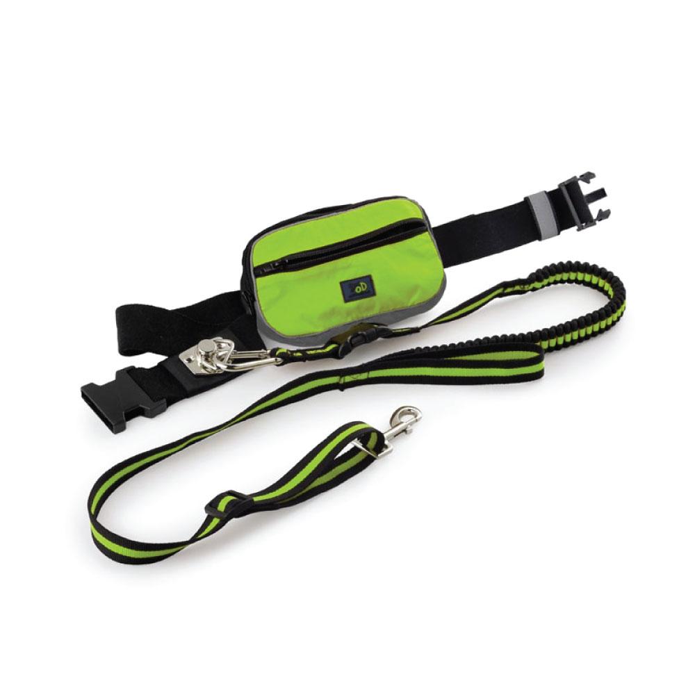 Jogging Dog Bungee Leash - Adjustable Waist Belt Bag + Hands Free Walking Lead-1